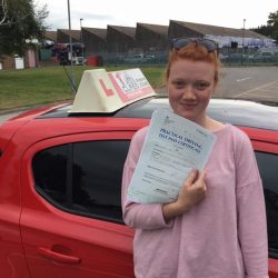 student who has passed their driving test