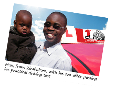 Max from Zimbabwe and his son